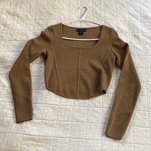 House of Harlow crop corset stule long sleeve top size Medium